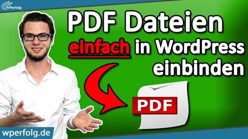 WordPress PDF einfügen titelbild