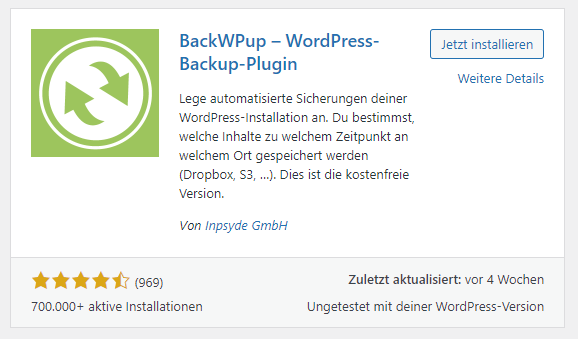 backwpup plugin