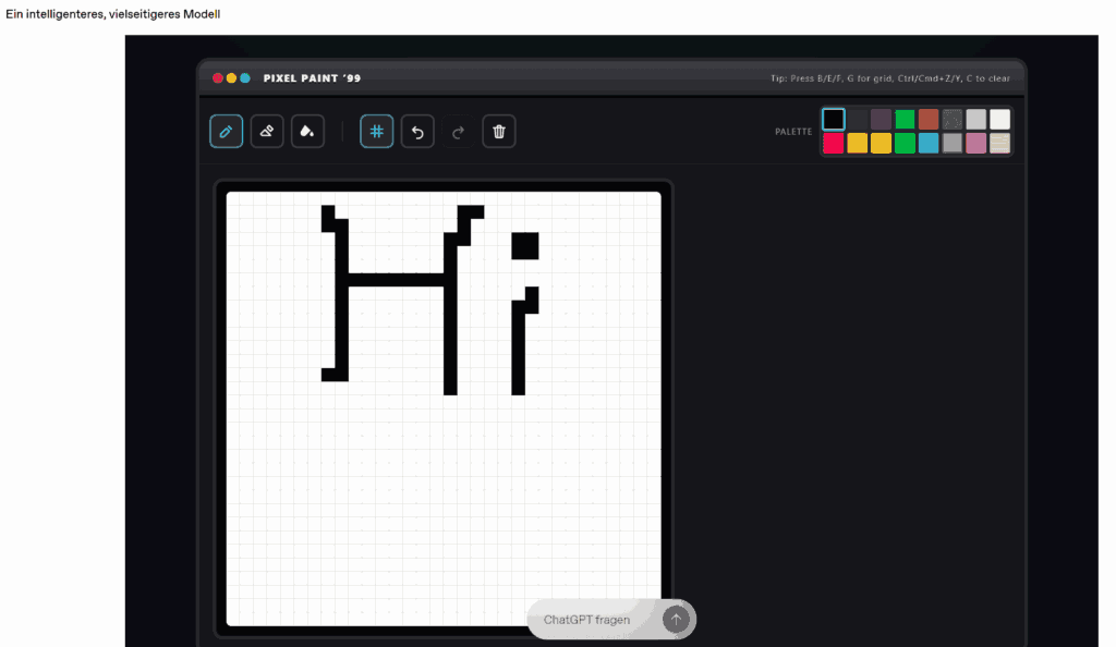 beispiel pixelart tool openai