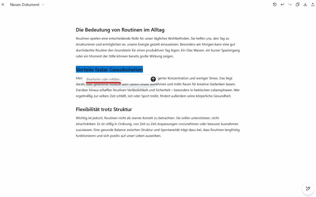 chatgpt fragen funktion im canvas mode