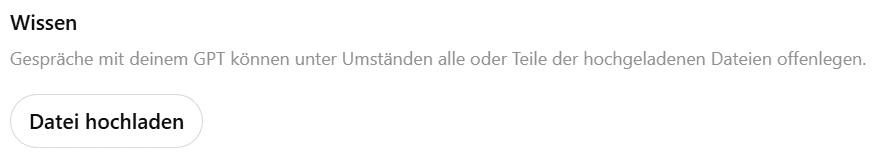 dem gpt individuelles spezielles wissen geben