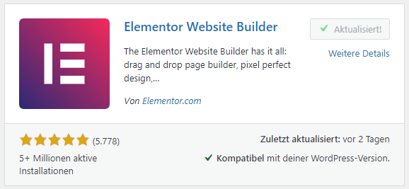 wordpress page builder plugin elementor