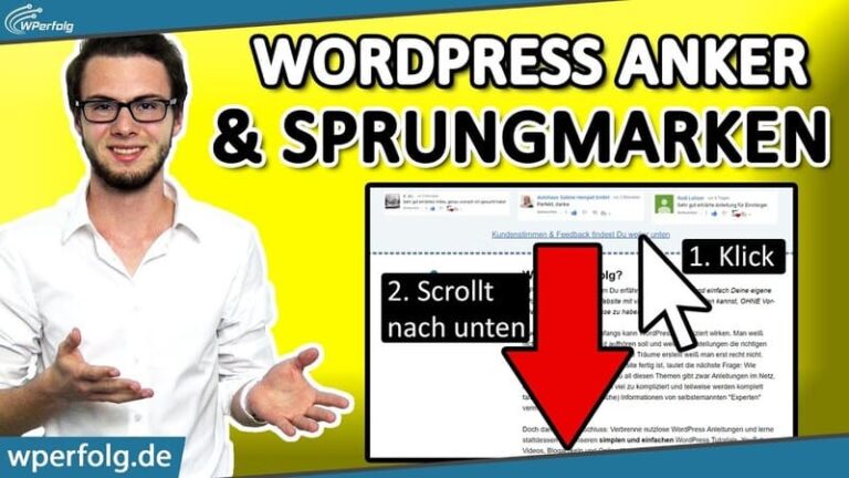 wordpress anker setzen bild