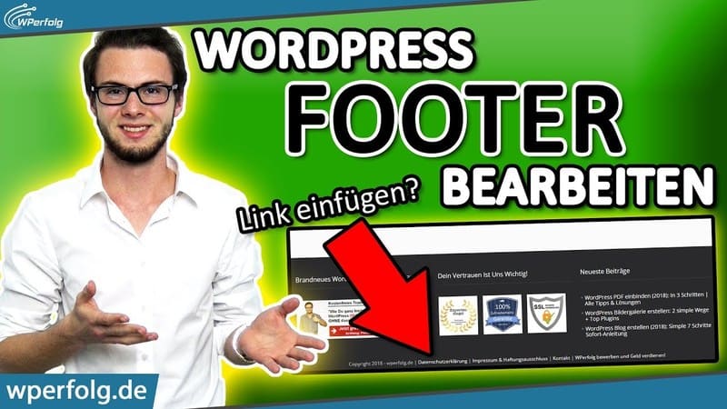 wordpress footer bearbeiten widget erstellen copyright anpassen farbe aendern