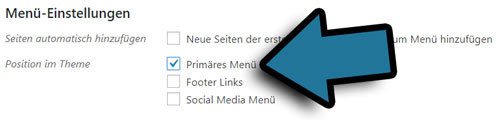 wordpress menue position aendern und hinzufuegen