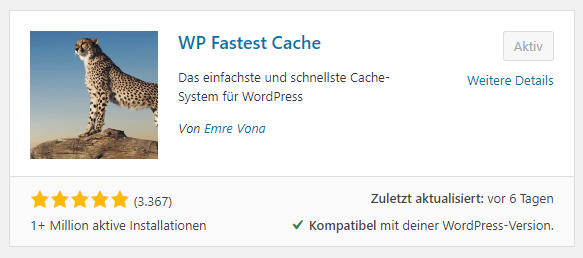 wp fastest cache plugin