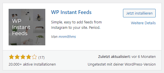 wp instant feeds